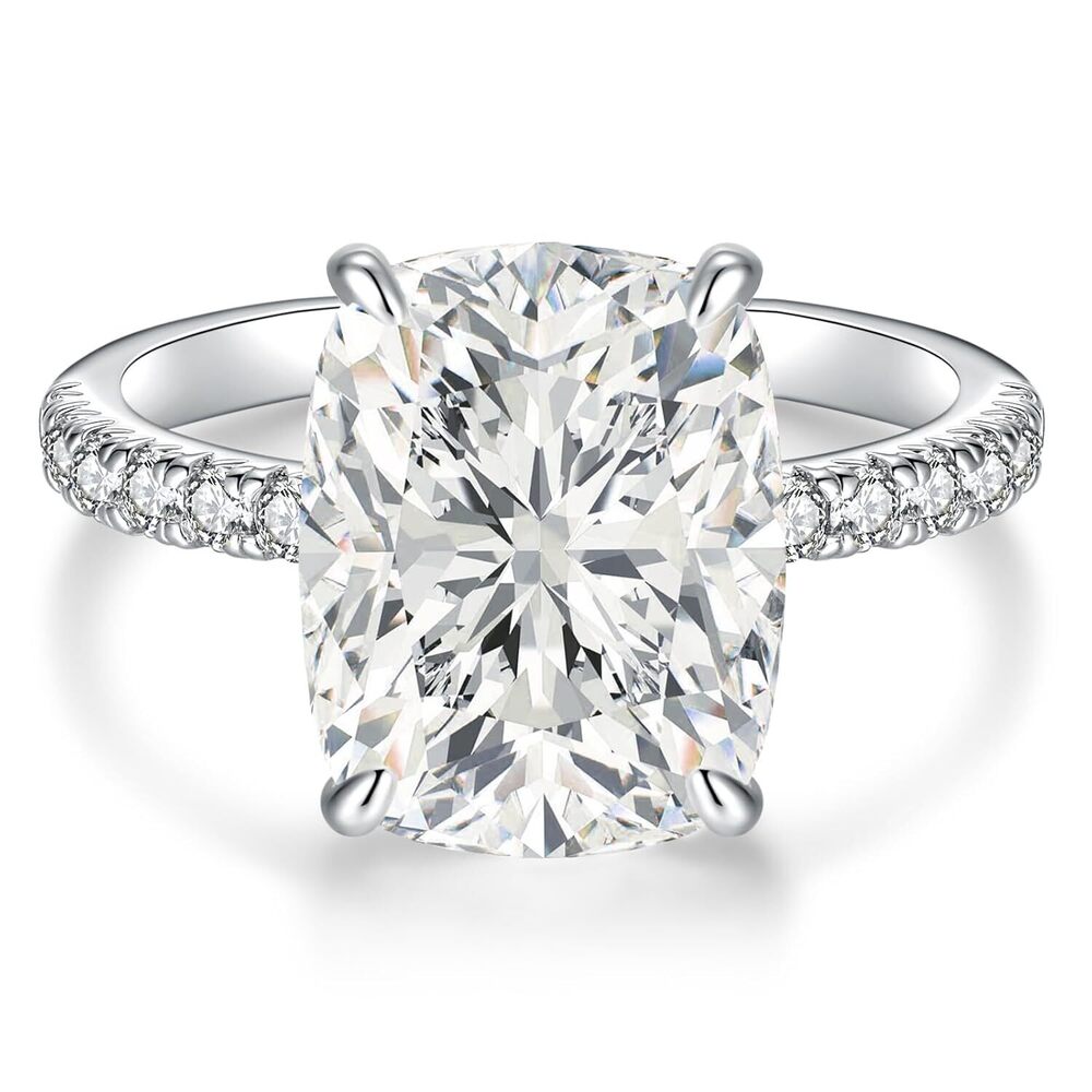 5CT Elongated Cushion Cut Engagement Ring for Women, Wedding Promise